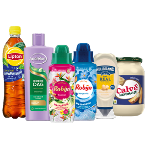 Hellmann's, Calvé, Robijn, Andrelon of Lipton