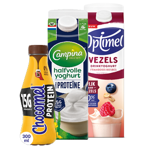 Campina, Optimel, Friesche Vlag en Chocomel