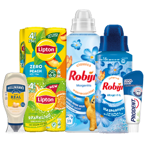 Hellmann's, Calvé, Robijn, Prodent of Lipton