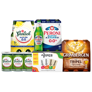 Grolsch, Peroni, Grimbergen of Viper