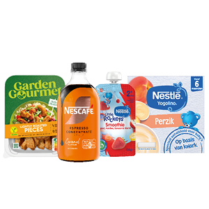 Nescafé Dolce Gusto en Concentrates, Garden Gourmet, Felix, Little Rockets en Nestlé Baby