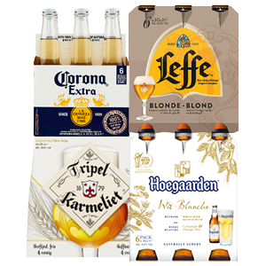 Hoegaarden, Tripel Karmeliet, Corona of Leffe