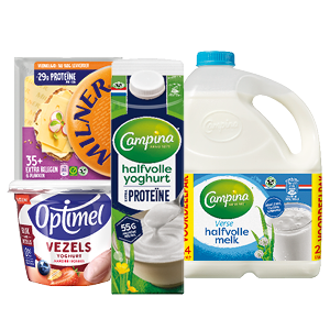 Campina, Optimel, Chocomel, Fristi en Milner