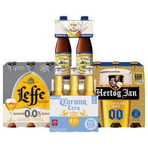 Alcoholvrije bieren van Leffe, Corona, Hertog Jan of Tripel Karmeliet