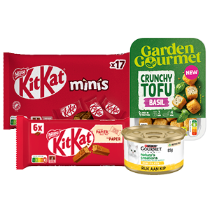 KitKat, Garden Gourmet, Maggi Heat&Eat en Nestlé Kids