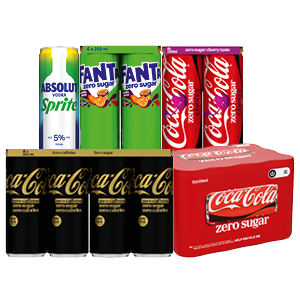 Coca-Cola, Fanta, Sprite, Fernandes, Fuze Tea, Hawai, Absolut Sprite en Barcardi Coca Cola