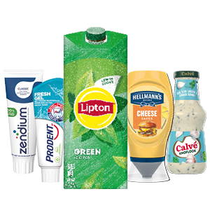 Lipton, Calve, Prodent, Zendium en Hellmann's