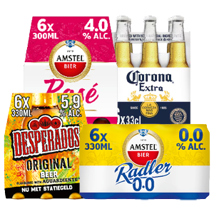 Desperados, Corona, Amstel Radler of Amstel Rosé