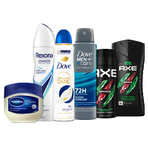 Alle Dove, Axe, Rexona of Vaseline