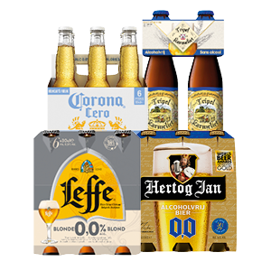 Alcoholvrije bieren van Hertog Jan, Leffe, Corona of Tripel Karmeliet