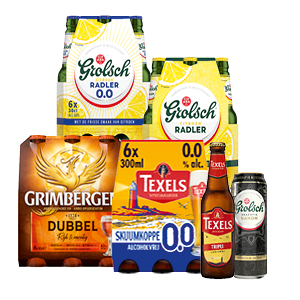 Texels, Grimbergen, Grolsch speciaalbieren of Grolsch Radler
