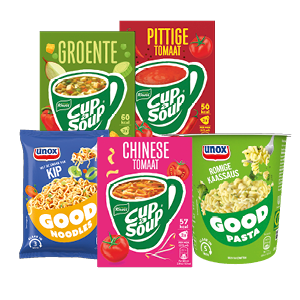 Alle Unox Good noodles, Good pasta, Good patatoes of Knorr Cup-a-Soup