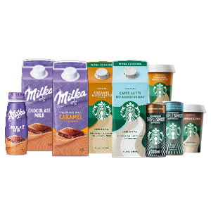Alle Milka chocolademelk of Starbucks ijskoffie