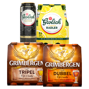 Grimbergen, speciaalbieren van Grolsch of Grolsch Radler