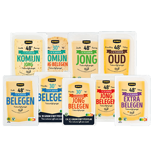 Jumbo Goudse kaas plakken