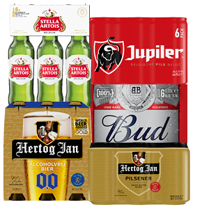 Pils van Hertog Jan, Stella Artois, Jupiler of Bud