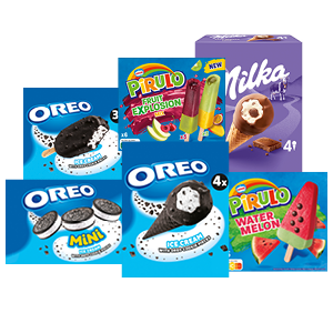 Alle Pirulo, Milka of Oreo ijs