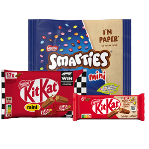 Kitkat, Lion, Smarties, Bros of Nuts