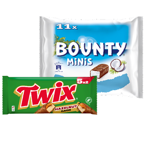 Twix Hazelnut of Bounty Mini's