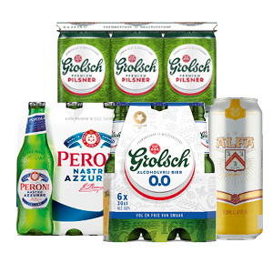 Pils van Grolsch, Peroni of Alfa