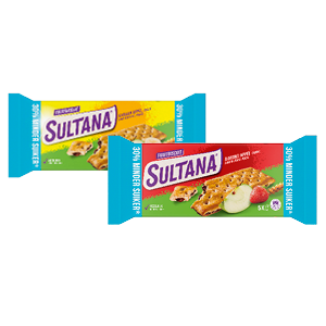 Sultana 30% minder suiker