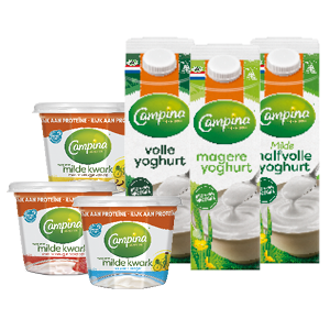 Campina yoghurt of kwark
