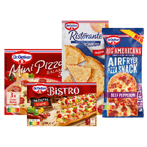 Alle Dr. Oetker Bistro, Mini pizza of pizza snacks