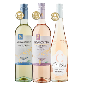 Mezzacorona Pinot Grigio of Pinot Grigio Rose of C by Celesia Provence Rose