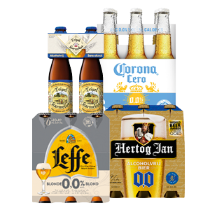 Alcoholvrije bieren van Hertog Jan, Leffe, Corona of Tripel Karmeliet