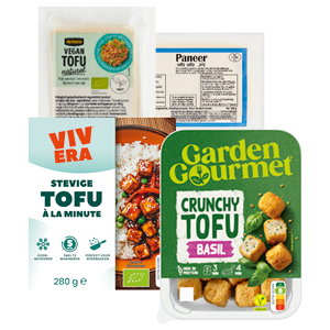 Alle tofu, tempeh of paneer