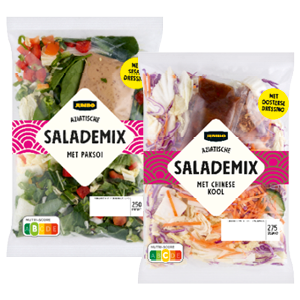 Aziatische salademixen met saus
