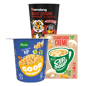 Alle Knorr Good Noodles, Good Pastas, Good Potatoes, Cup-A-Soup of alle Namdong