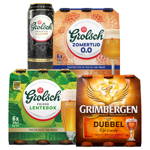 Speciaalbieren van Grolsch of Grimbergen