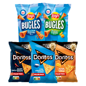 Lay's Chips, Lay's Max, Lay's Bugles, Doritos, Cheetos of Hamka's Party Packs