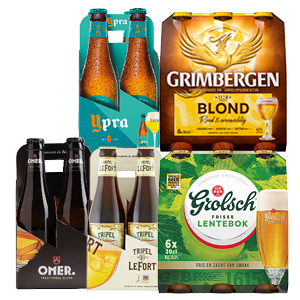 Speciaalbieren van Grolsch, Grimbergen, Le Fort, Omer of Ypra