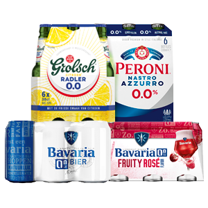 Alcoholvrije bieren van Grolsch, Peroni of Bavaria