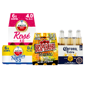 Desperados, Corona, Amstel Radler of Amstel Rosé