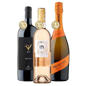 Villa Aix Provence Rosé, Trefilari Primitivo of Mionetto Prosecco, fles 750 ml