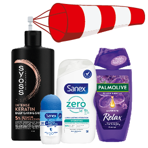 Alle Palmolive, Sanex, Syoss of Gliss