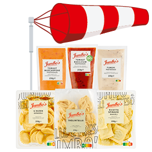 Alle Jumbo's verse pasta's of pastasauzen