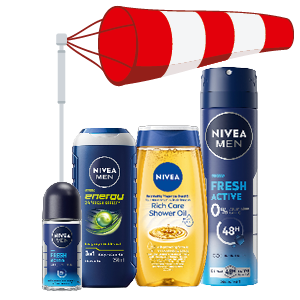 Nivea deodorant, bad of douche