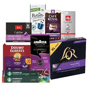 Alle A-merk koffiecapsules voor Nespresso apparaat