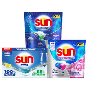Alle Sun vaatwastabletten of -capsules