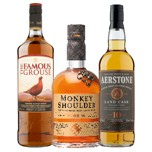 Aerstone, Monkey Shoulder of Famous Grouse whisky
