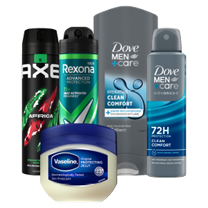Alle Dove, Axe, Rexona of Vaseline