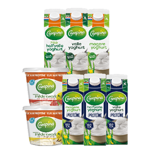 Campina yoghurt of kwark