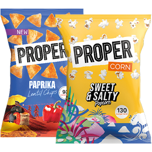 Proper chips of popcorn