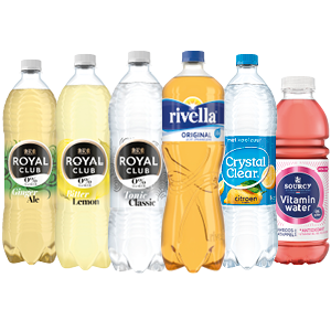Royal Club, Rivella, Crystal Clear of Sourcy Vitamin water
