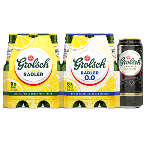 Speciaalbieren van Grolsch of Grolsch Radler