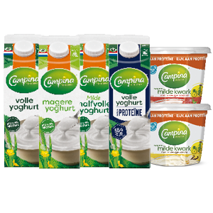 Campina yoghurt of kwark